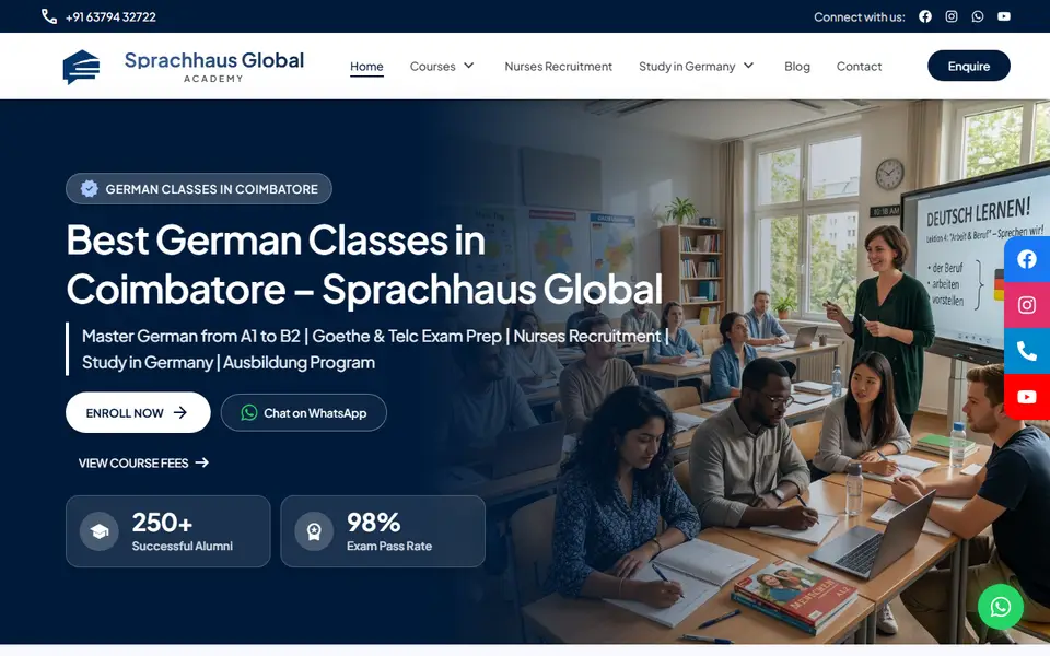 Sprachhaus Global website preview